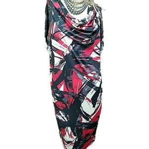 Michael Kors Drape Neck Tunic Size Medium Easy Care Short Sleeve